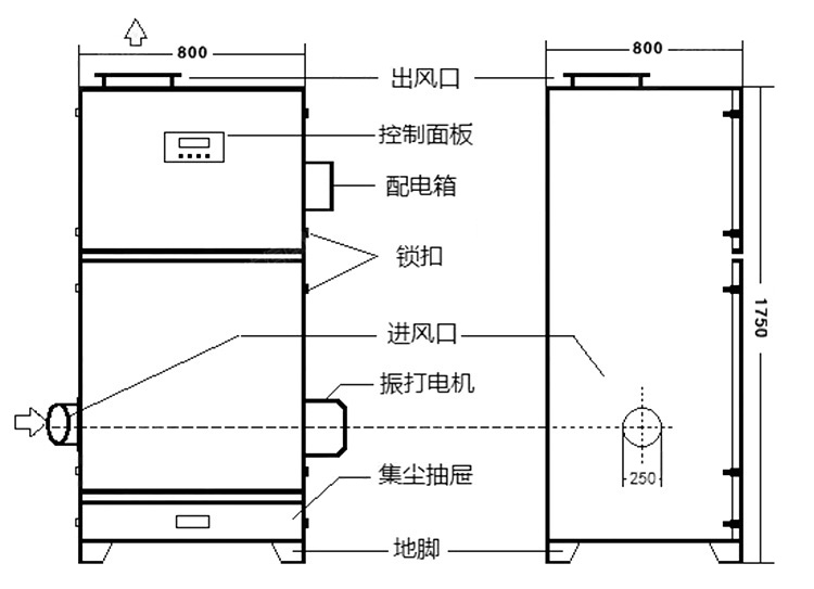 定旱烟单机布袋脉冲滤筒除尘器移动式除尘器工业设备集尘器收集器